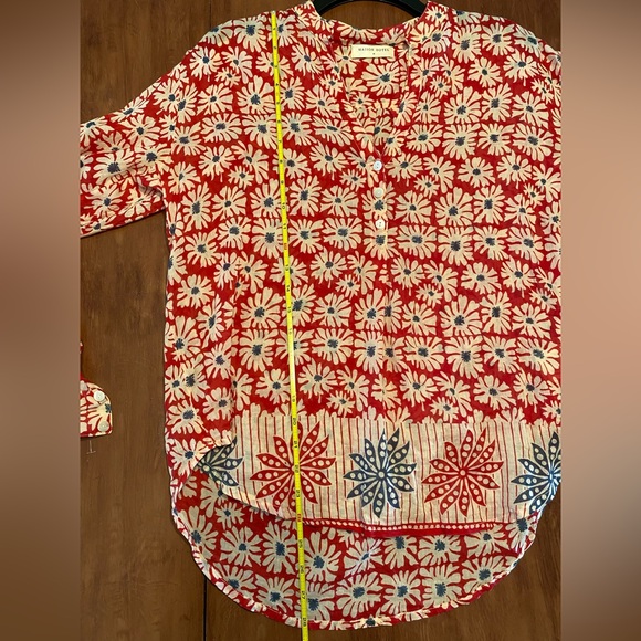 Maison Hotel Nadina Blouse Las Dalias Print Size M - Picture 10 of 13